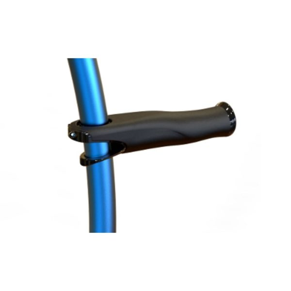 Crutch blue with handles.